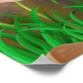 Poster Panda mignon à vélo avec des fleurs Art (Coin)