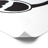 Poster panda mignon accroché à la branche (Coin)