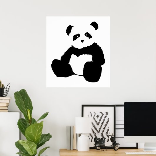 Poster panda plush. (Bureau à domicile)