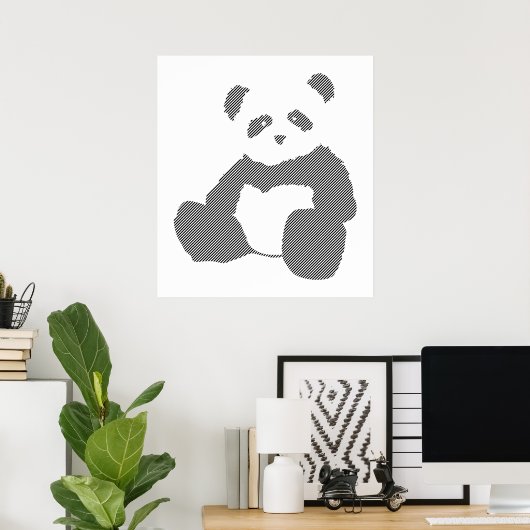 Poster panda plush. (Bureau à domicile)