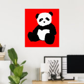 Poster panda plush. (Bureau à domicile)