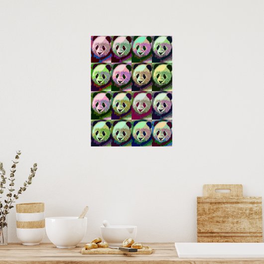Poster Panda Pop Art (Cuisine)