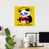 Poster Panda Precious aime lire (Bureau à domicile)