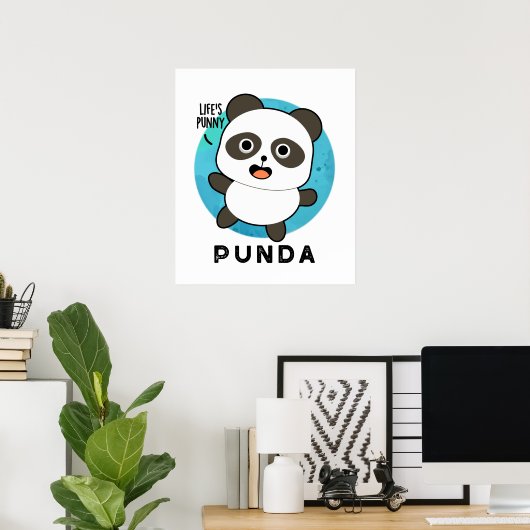 Poster Panda Pun Animal Punda Funny (Bureau à domicile)