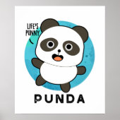Poster Panda Pun Animal Punda Funny (Devant)