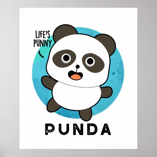 Poster Panda Pun Animal Punda Funny (Devant)