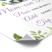 Poster Panda Purple Floral Vert Bambou Momosa Bar (Coin)