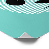 Poster panda rayures (Coin)