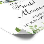 Poster Panda Rose Floral Décorer Baby Block Douche Jeu (Coin)