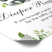 Poster Panda Rose floral Diaper Baby shower Jeu (Coin)