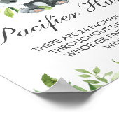 Poster Panda rose Floral Pacifique jeu de Baby shower de  (Coin)