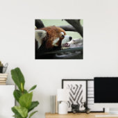 Poster Panda rouge (Bureau à domicile)