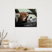 Poster Panda rouge (Cuisine)