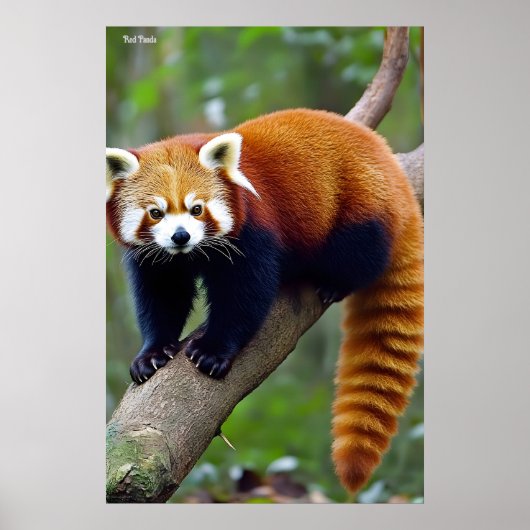Poster Panda rouge (Devant)