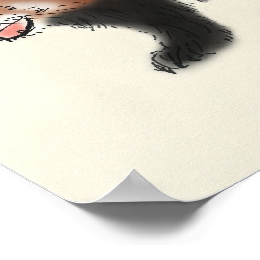 Poster panda rouge (Coin)