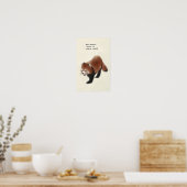 Poster panda rouge (Cuisine)