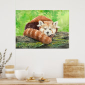 Poster Panda rouge (Cuisine)