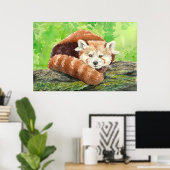 Poster Panda rouge (Bureau à domicile)