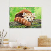 Poster Panda rouge (Cuisine)