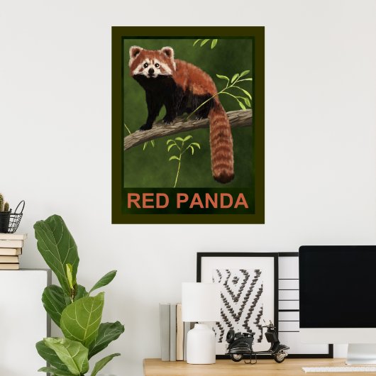 Poster Panda rouge (Bureau à domicile)