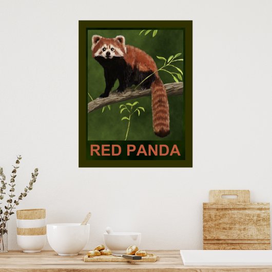 Poster Panda rouge (Cuisine)