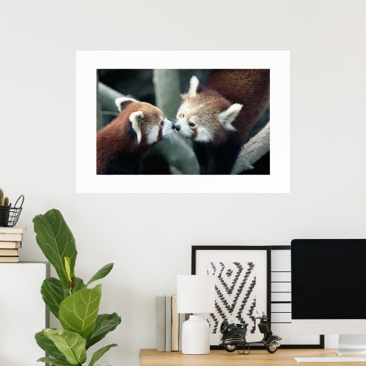 Poster Panda rouge #1 (Bureau à domicile)