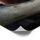 Poster Panda rouge et bambou (Coin)