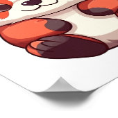 Poster Panda rouge mignonne (Coin)