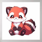 Poster  panda roux mignon (Devant)