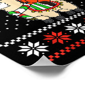 Poster Panda roux pull de Noël laid Renne Lama Ri (Coin)