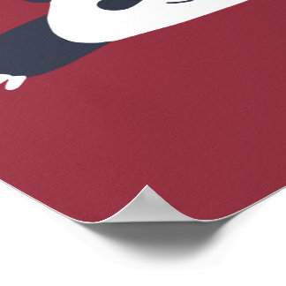 Poster Panda sans idées, en bambou 