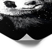Poster Panda Santa Hat Funny Panda Lovers Christmas Xmas  (Coin)
