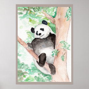 Poster Panda, se détendant