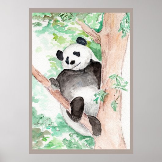 Poster Panda, se détendant (Devant)