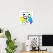 Poster panda splatz. (Bureau à domicile)