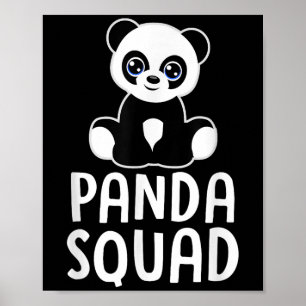 Poster Panda Squad Amusant Panda Lover Citation Filles Ga