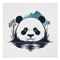 Panda Vector Art Animal Moderne Ville Urbaine Grap