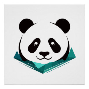 Poster Panda Vector Art Animal Moderne Ville Urbaine Grap