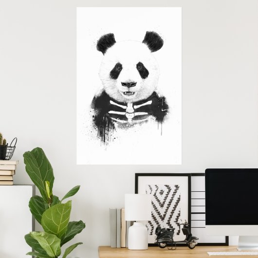 Poster Panda Zombie (Bureau à domicile)