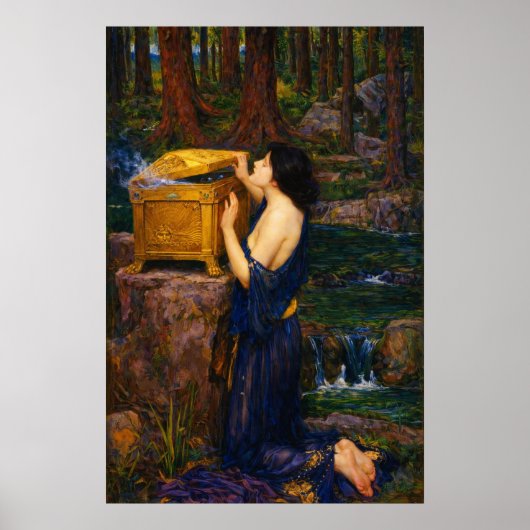 Poster Pandora de John William Waterhouse (Devant)