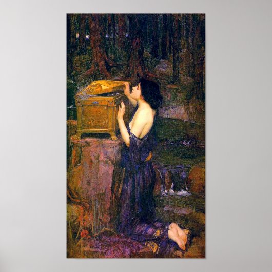 Poster Pandora par John William Waterhouse (Devant)