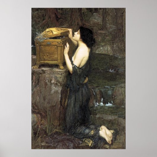 Poster PaNDoRA, par John William Waterhouse, 1896 (Devant)