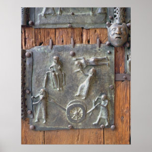 Poster Panel from the left hand door, 12th century