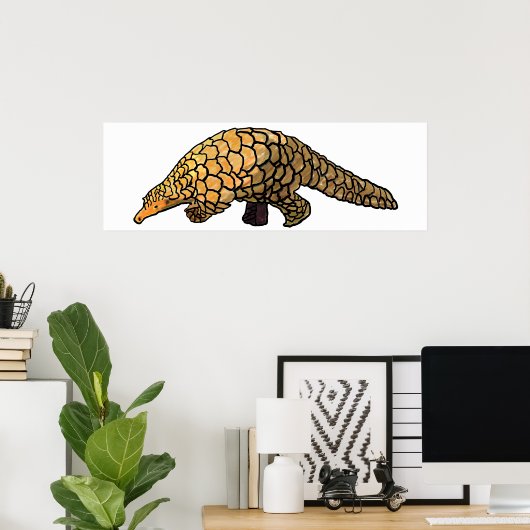 Poster pangolin (Bureau à domicile)