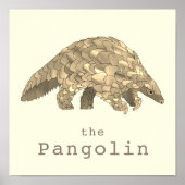 Poster Pangolin Menacé Les Droits Des Animaux Activisme A (Devant)