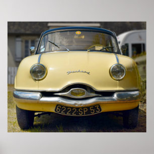 Poster Panhard Dyna Z, voiture vintage.