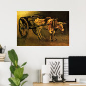 Poster Panier avec boeuf rouge et blanc de Van Gogh. (Bureau à domicile)