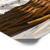 Poster Panier avec croissants et pains au chocolat. (Coin)