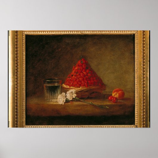 Poster Panier avec fraises sauvages, c.1761 (Devant)