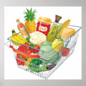 Poster Panier d'achat supermarché (Devant)